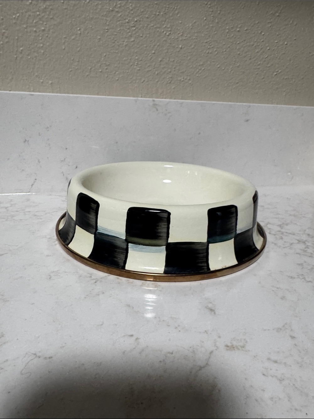 Mackenzie Childs Courtly Check Small Pet Dish
